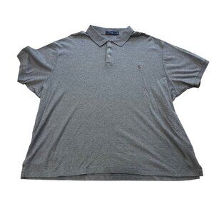 Polo Ralph Lauren Gray Polo Shirt Men's Size 3XB Soft Touch Cotton Colorful Logo